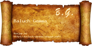 Baluch Gemma névjegykártya
